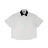 Camisa de Manga Corta a Rayas con Cuello Cuadrado y Colores Contrastantes para Hombre Etai, Nuevo Estilo de Verano, Camisa Casual de Alta Gama.
