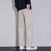 Pantalones casuales de hombre de largo 9/10, nueva colección otoño 2026, pierna recta, corte slim, elásticos, ligeros y versátiles, pantalones largos