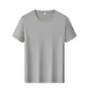 Camiseta de manga corta con cuello redondo para exteriores 70D175G, transpirable y cómoda, adecuada para uso diario en grupo y ropa de trabajo, con logo estampado