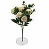 Flores Artificiais em Roxo, Rosa e Vermelho para Casamentos, Flores Artificiais de Ano Novo, Decorações de Rosas, Buquês de Seda, Decoração de Casa