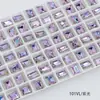 Cristal Dongzhou 8*10 Rocas Medianas Azúcar Cristalizado Pedrería para Uñas Rectangular Ángulo Recto Cubo de Azúcar Fondo Puntiagudo Brillante Vidrio K9 Accesorios para Uñas