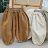 Pantalones bombachos suaves y holgados para niños primavera y otoño pantalones harén de primavera para niños pantalones Mori para bebés estilo occidental estilo occidental