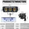 Farol de LED para Motocicleta Duas Cores Holofote Três Olhos Feixe Alto e Baixo Farol Elétrico à Prova d'Água para Motocicleta Olho de Diabo