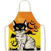 Delantal de lino para Halloween de Amazon transfronterizo, delantal de dibujos animados sin mangas para el hogar, antifouling, delantal para fiesta del festival de fantasmas europeo y americano