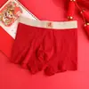 Boxers de Algodón Rojo Transpirables Antibacterianos para Hombre Dropshipping para el Año de Nacimiento, Boxers para Hombre Nochevieja