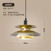 Lámpara Colgante de Nuevo Estilo Industrial de Zhongshan para Restaurantes, Iluminación Dorada Creativa y Única de una Sola Cabeza para Restaurantes de Hot Pot, Cafeterías de Té de Leche, Cafés y Barras