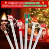 Navidad Nueva Transfronteriza Cubierta de Paja de 8 mm Reno Goma Suave Caja de Regalo de Navidad Tapón de Paja de Dibujos Animados Tapa Antipolvo Cubierta Antipolvo
