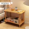 Mesita de noche simple para uso doméstico en el dormitorio, pequeño estante de almacenamiento, alternativa de mesita de noche de madera maciza, mesa auxiliar pequeña moderna minimalista