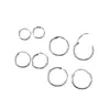 Brincos Tubo Círculo Vazado em Prata de Lei S925, Simples e Sofisticados, Brincos Femininos de Nicho e Versáteis, Piercings de Cartilagem