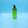 Botella plana de 250-300 ml para loción, botella de plástico vacía tipo dispensador para empaque de champú, gel de ducha y cosméticos