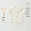 Mameluco de Manga Larga para Bebé Estilo Verano Delgado para Niñas, Ropa para Aire Acondicionado, Mono de una Pieza, Jacquard