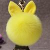 Pingente de Bolsa Chaveiro de Bola de Pelo Coelho Sintético Pingente para Carro Pingente de Bola de Pelo Chaveiro de Pelúcia Feminino
