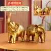Venta al por mayor de fábrica Adornos de Elefante de Latón Elefante Ruyi Auspicioso Par de Elefantes Objeto de Riqueza Elefante Absorbente de Agua Adornos para el Hogar