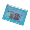 Carpeta de almacenamiento de hojas sueltas A5 azul, bolsa de almacenamiento para cuaderno, bolsa de presupuesto para efectivo, bolsa para ahorrar dinero