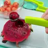 Faca de Esculpir Frutas Três em Um, Escavador de Bolas de Frutas, Ferramenta Multifuncional para Prato de Frutas, Colher de Bolas de Melancia de Aço Inoxidável