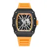 Novo Relógio Richard Formato Barril AliExpress Relógio de Pulso Quartz Transfronteiriço Relógio Masculino de Silicone Relógio de Pulso Esportivo de Negócios Masculino