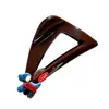 Pinza Triangular para el Cabello Color Marrón Chocolate para Mujer, Pinza de Tiburón Cachorro Azul, Pinza para Moño de Cabello Nuevo Estilo 2026, Accesorio para el Cabello de Alta Gama