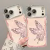 Estuche de Pulsera de Mariposa Soñadora para Apple 17 Pro Max, iPhone 15, Lujoso y de Gama Alta, Protección Completa y a Prueba de Golpes para iPhone 16