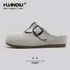 Sapatos Birkenstock Retro Globais para Mulheres Nova Coleção Primavera 2026 Sapatos Preguiçosos Slip-On de Solado Grosso Sapatos Mary Jane Fofos e Peculiares para Mulheres