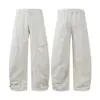 Jeans retro americanos lavados y desgastados para hombres y mujeres, pantalones de trabajo rectos holgados multibolsillos, pantalones largos casuales de otoño