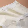 Roupa íntima feminina de algodão gaze colorida de cintura média, Roupa íntima macia de algodão classe A para mulheres, Roupa íntima antibacteriana com forro estendido 10A totalmente em algodão
