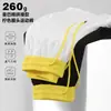 Shorts Mamba Transfronteiriço com Retalhos Pretos, Unissex Verão Tendência Solto Nicho Desconstruído Amassado Casual Reto