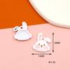 Verão matte white DIY acessórios de liga gatinho coelho cabeça de urso brincos acessórios de cabelo pingente pequeno animal pingente