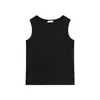 Chaleco de Moda Unisex Estilo Puro Deseo Cuello Acanalado Corte Ajustado Tallas Grandes Diseño Versátil de Verano Top Camiseta Sin Mangas para Hombres