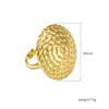 Anel Flor de Aço Inoxidável Dourado Retro Europeu e Americano para Mulheres Simples 18K Design de Nicho Anel de Coração com Pressão de Óleo