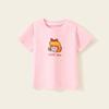 Roupa infantil feminina algodão puro estilo ocidental moda infantil camiseta manga curta tesouro masculino cor sólida série desenho animado combina com tudo moda coreana camiseta