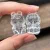 Al por mayor Purificación Corporal Piezoeléctrica Tela de Cristal Blanco Accesorios de Oso Juguete Hecho a Mano DIY Pulsera Collar Cuentas Espaciadoras con Cuentas