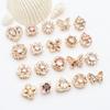 Novo ouro 14k micro-set zircão contas retro tribunal diy pulseira colar acessórios atacado