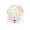 Set de 6 Piezas de Suministro Transfronterizo Europeo y Americano Novio y Novia Boda Hoja de Oro con Cuentas Muñequera y Ramillete Fabricante Venta al por Mayor Stock Disponible