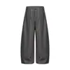 26001 Pantalones Casuales Holgados Unisex de Estilo Americano Moderno High-Street con Diseño de Botones Estilo Old Money