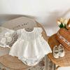 Ropa de bebé verano mameluco falda de pedos bebé super lindo luna llena cien días encaje blanco puro verano delgado