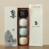 Lata de Té Caligrafía China Cerámica Mini tamaño pequeño Lata Sellada Pu'er Té Rojo Verde Almacenamiento Té Caja de Empaque Vacía Portátil