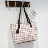 Saco xadrez impresso 2023ladies bolsa de ombro de grande capacidade feminino estilo coreano novo saco de compras