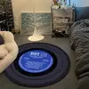 Dormitorio Minimalista en Blanco y Negro para Niños Alfombra Negra 8 Esterilla Antideslizante para Piso 8 Sala de Estar en Casa Foto Ins Cama de Dormitorio