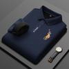 Camiseta Polo de Algodón Grueso con Forro Polar Paul Winter para Hombre, con Solapa Bordada, Manga Larga, Suéter Cálido para Capa Base