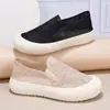 Nuevos zapatos de pescador de encaje para primavera y verano para mujer, modernos y versátiles, zapatos casuales estilo chino con suela gruesa sin cordones para mujer