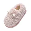Zapatillas de Algodón Orejitas Hombre Invierno Interior Hogar Antideslizantes Cálidas Pareja Uso en Casa Cubre-talón Suela Suave Estilo Invierno Zapatillas Peludas Calzado