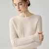 Otoño 2026 Nuevo Suéter de Punto para Mujer Cuello Redondo Tejido de Trenza Prenda Premium para Mujer Capa Base Engrosada