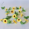 Vendas Diretas de Fábrica Suporta Personalização de Flores Artificiais de Videira de Girassol, Grande Quantidade, Excelente Preço, Arranjo de Cena, Decoração de Casa