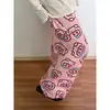 Calça Casual de Verão Nova, Soltinha para Meninas, com Design Fofo de Nariz de Porco, Adequada para Relaxar em Casa ou Usar Fora, Estilo Preguiçoso, Calça de Dormir