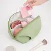 Nueva Bolsa Cosmética de Moda Casual Textura Bolsa tipo Concha para Mujer Bolso de Mano Bolso Mediano Portátil de Viaje Bolsa para Guardar Labiales