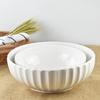 Tigela de abóbora de cerâmica branca pura hotel restaurante tigela de sopa sopa personalidade criativa antiga tigela de ramen de porcelana de magnésio doméstica tigela de frutas