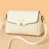 Bolsa Quadrada Pequena Feminina Simples e Versátil Bolsa Feminina 2025 Nova Bolsa de Ombro para Mãe de Meia-Idade Bolsa Transversal Dropshipping