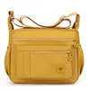 Bolso Bandolera Multibolsillos para Mujer Ligero Gran Capacidad Bolso de Viaje Bolso de Hombro Casual a la Moda Bolso para Mujer Bolso Simple de Nylon