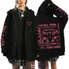 Suéter con estampado Riman anime japonés La increíble aventura de JOJO sudadera con capucha forrada de forro polar abrigo