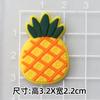 Abacaxi de desenho animado Urso Pooh cabeça cola flexível de PVC chinelos com furo DIY isolamento Decoração de capa de celular para copo joias